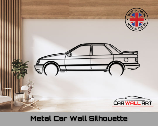 Sapphire Cosworth, Silhouette Metal Wall Art