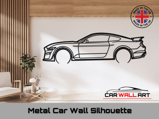 Mustang GT 500, Silhouette Metal Wall Art