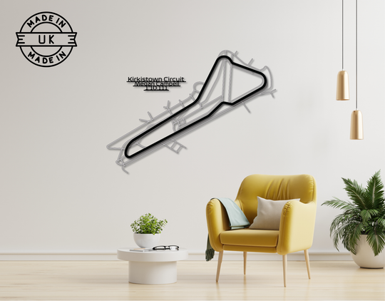Kirkistown Racing Circuit. N.I, Detailed Circuit Metal Wall Art
