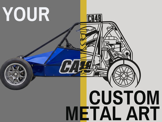 Custom Autograss Side Design - Your Custom Autograss Silhouette Metal Wall Art
