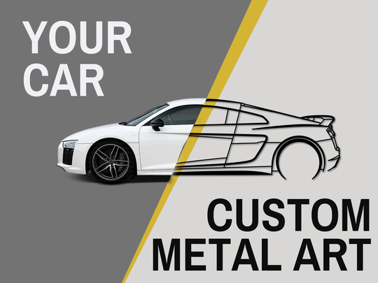 Custom Side Design - Your Custom Car Silhouette Metal Wall Art