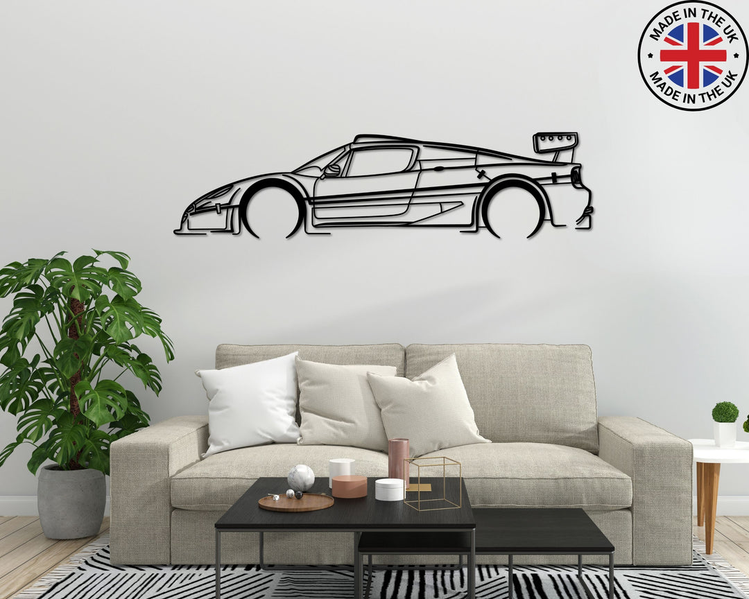 F50 GT, Silhouette Metal Wall Art