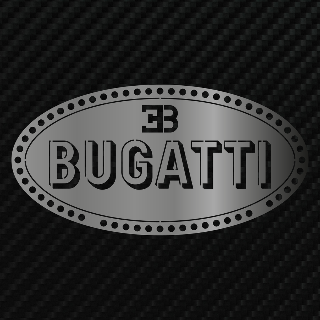 BUGATTI Metal Stainless Steel Sign Wall Art