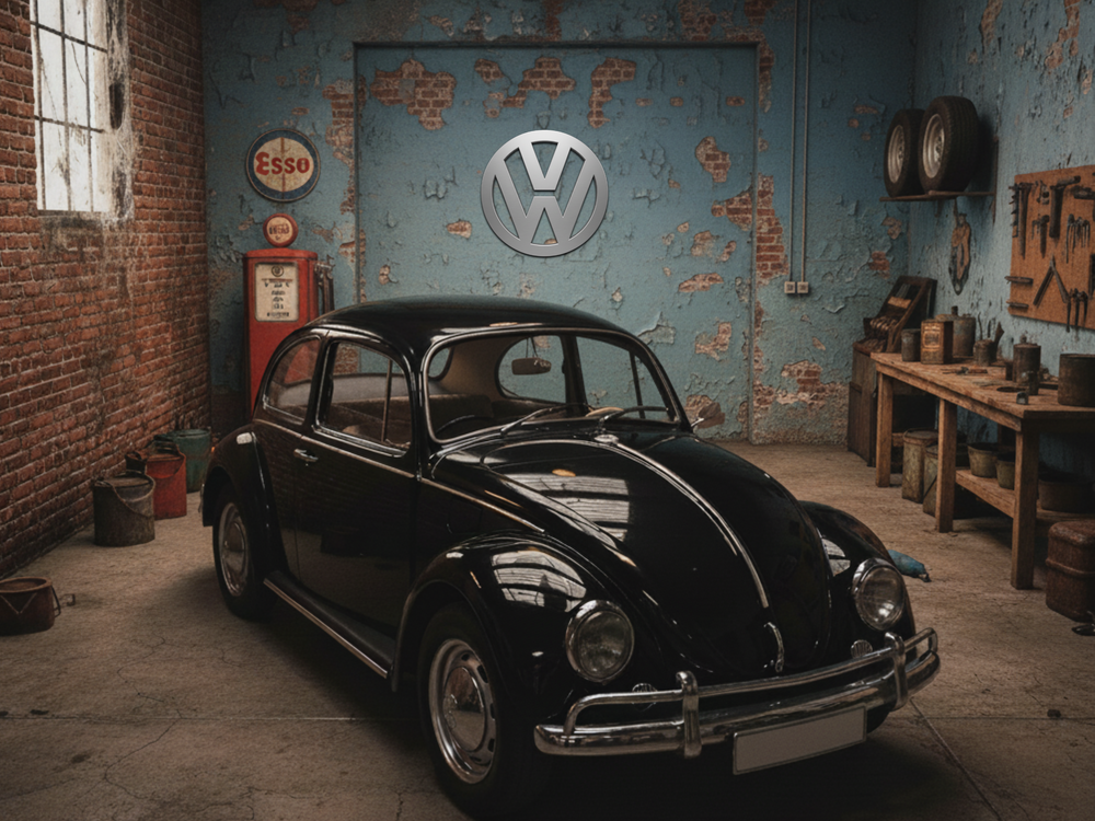 VW Metal Stainless Steel Sign Wall Art