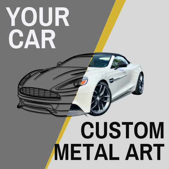 Custom Angled Design - Your Custom Car Silhouette Metal Wall Art
