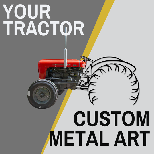 Custom Tractor Design - Your Custom Tractor Silhouette Metal Wall Art