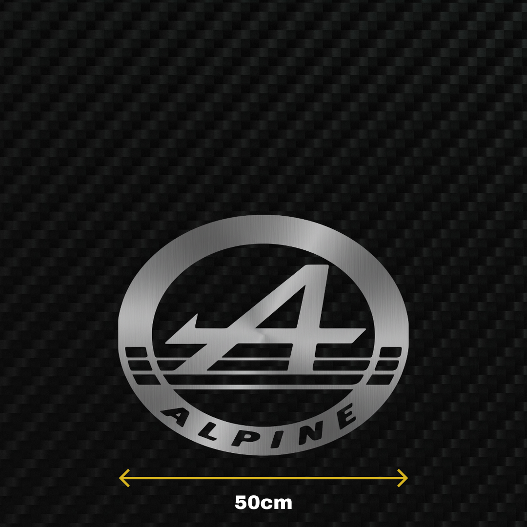 ALPINE Metal Stainless Steel Sign Wall Art