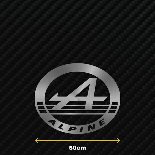 ALPINE Metal Stainless Steel Sign Wall Art