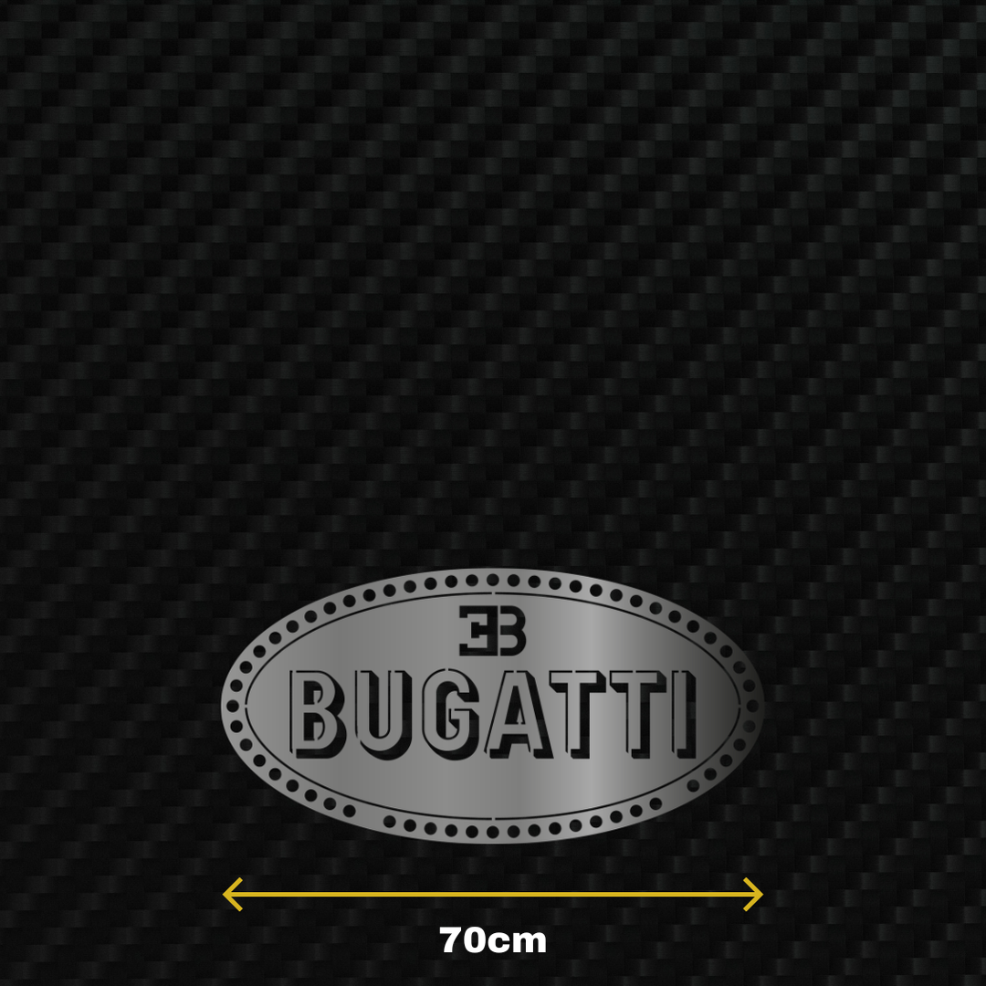 BUGATTI Metal Stainless Steel Sign Wall Art
