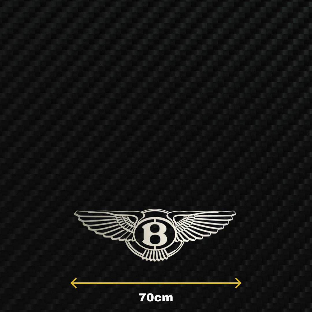 BENTLEY Metal Stainless Steel Sign Wall Art