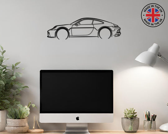 911 GT3 (Touring Package), Silhouette Metal Wall Art