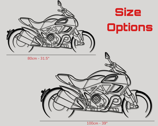 Diavel, Detailed Silhouette Metal Wall Art