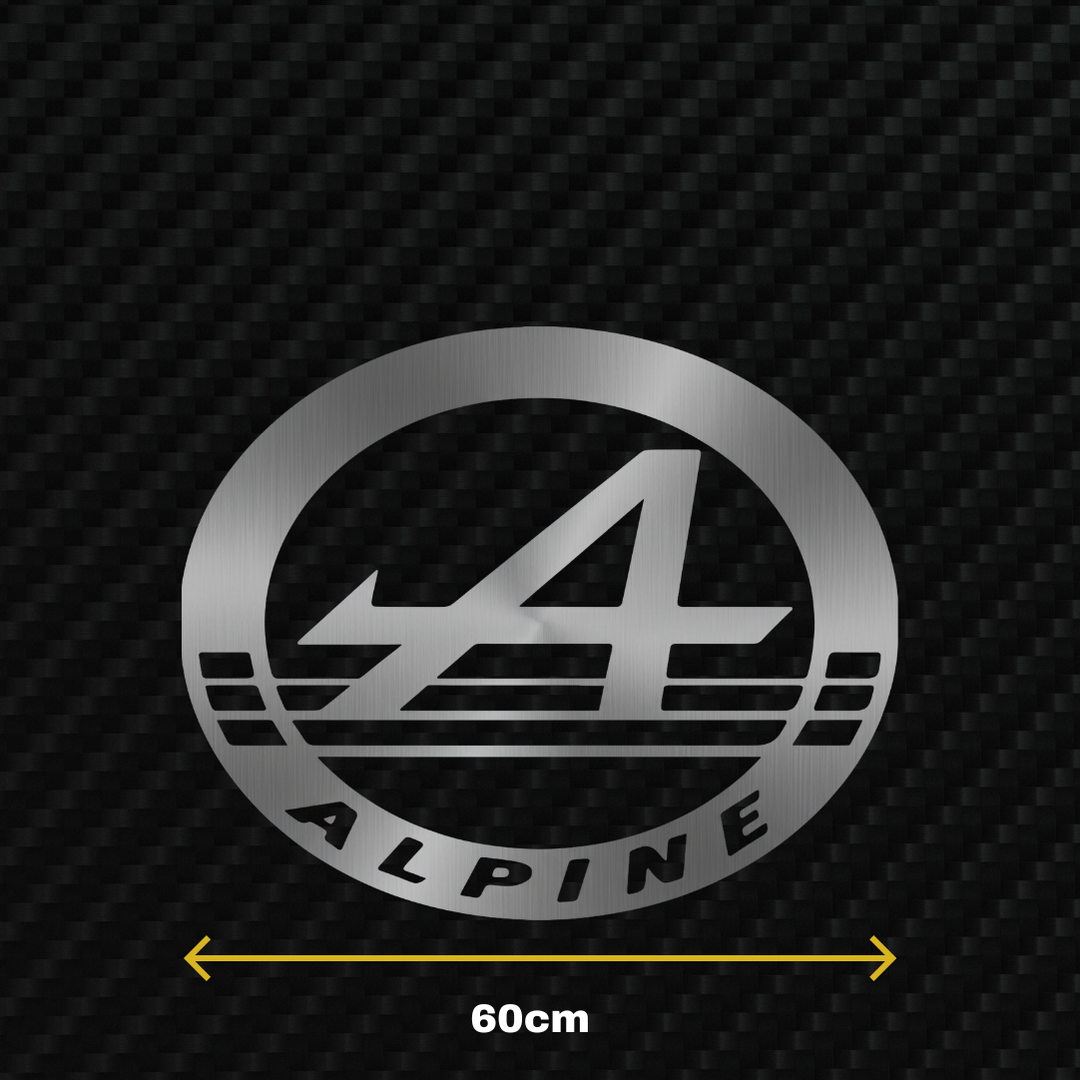 ALPINE Metal Stainless Steel Sign Wall Art