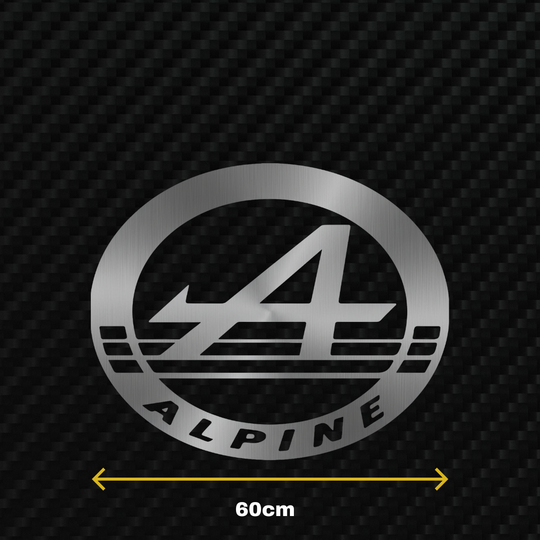 ALPINE Metal Stainless Steel Sign Wall Art