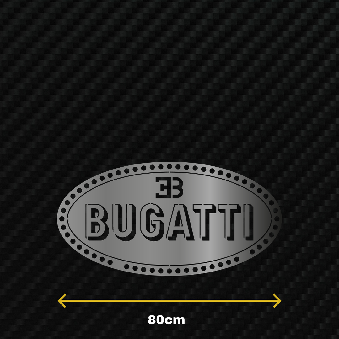 BUGATTI Metal Stainless Steel Sign Wall Art