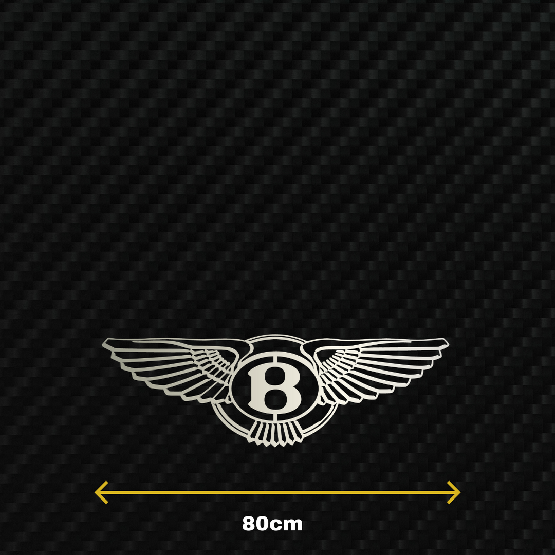 BENTLEY Metal Stainless Steel Sign Wall Art