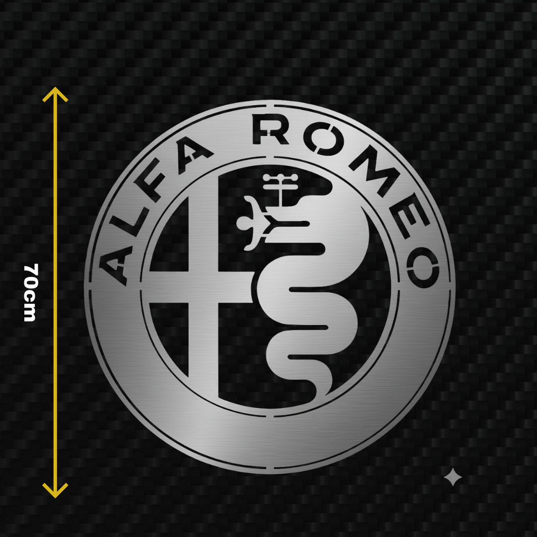 ALFA ROMEO Metal Stainless Steel Sign Wall Art