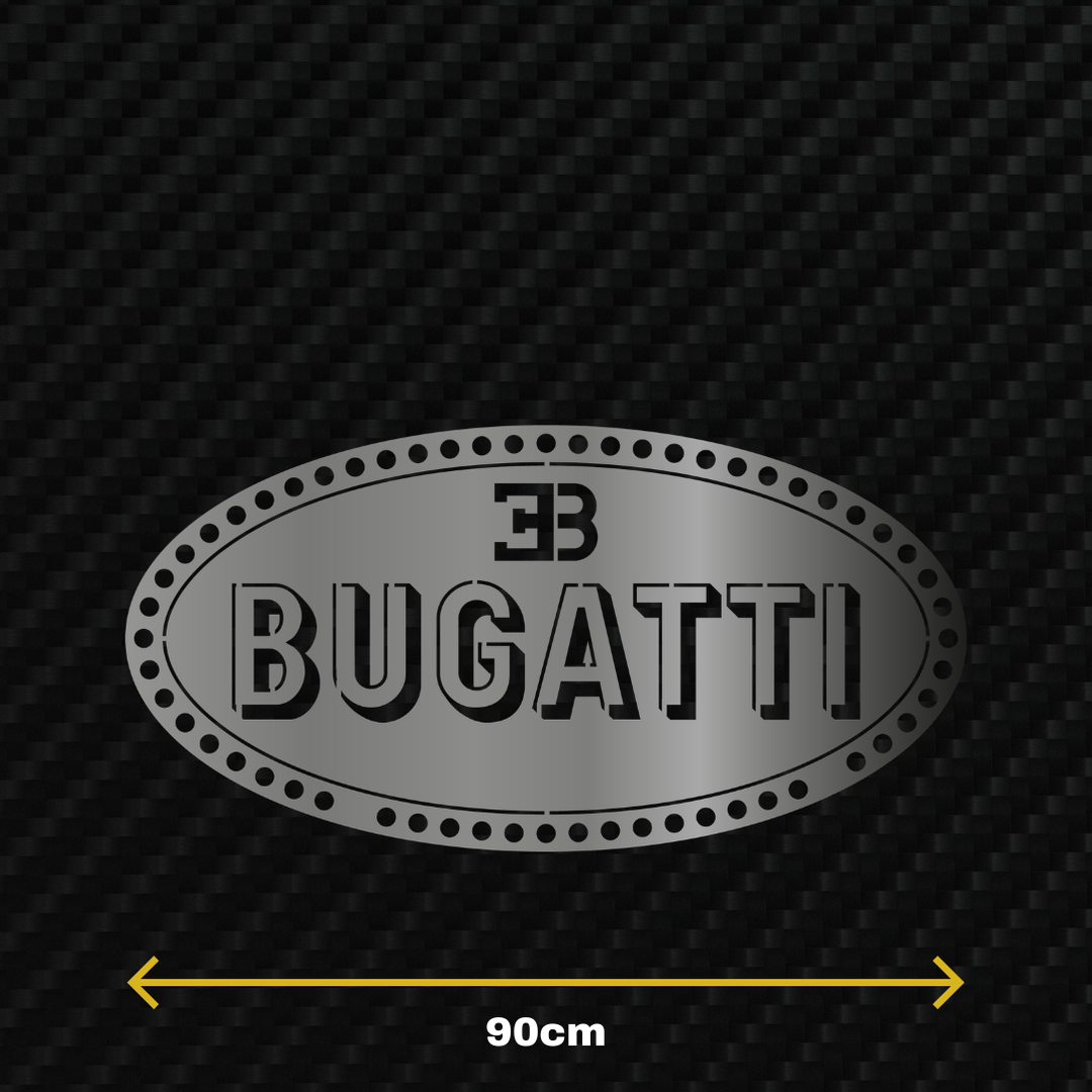 BUGATTI Metal Stainless Steel Sign Wall Art