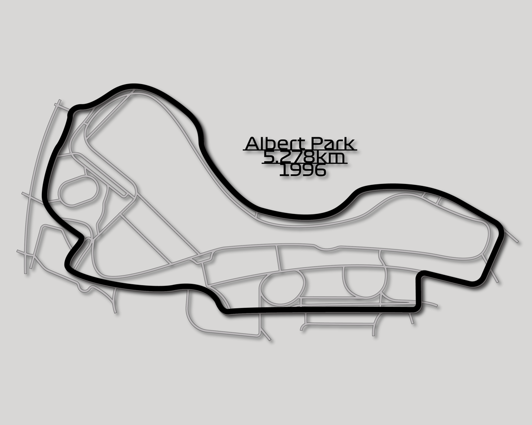 Albert Park Circuit Metal Wall Art