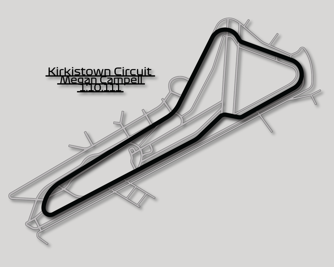 Kirkistown Racing Circuit. N.I, Detailed Circuit Metal Wall Art
