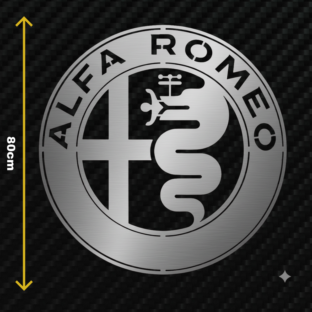 ALFA ROMEO Metal Stainless Steel Sign Wall Art