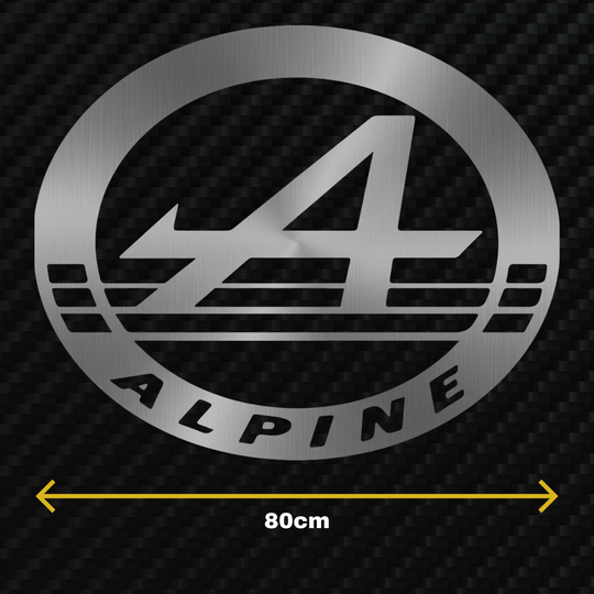 ALPINE Metal Stainless Steel Sign Wall Art