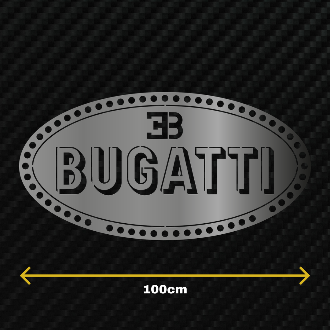 BUGATTI Metal Stainless Steel Sign Wall Art