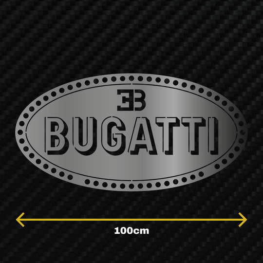 BUGATTI Metal Stainless Steel Sign Wall Art