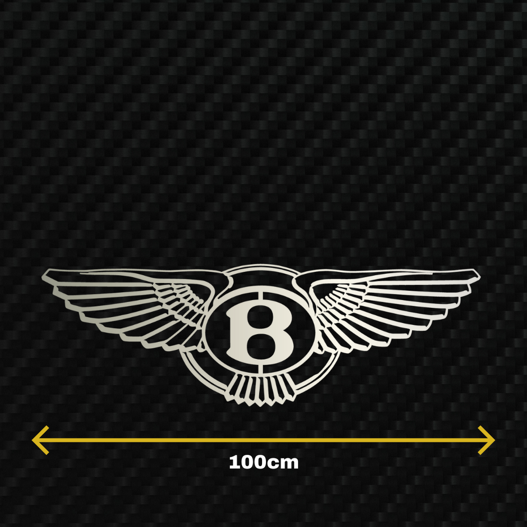 BENTLEY Metal Stainless Steel Sign Wall Art