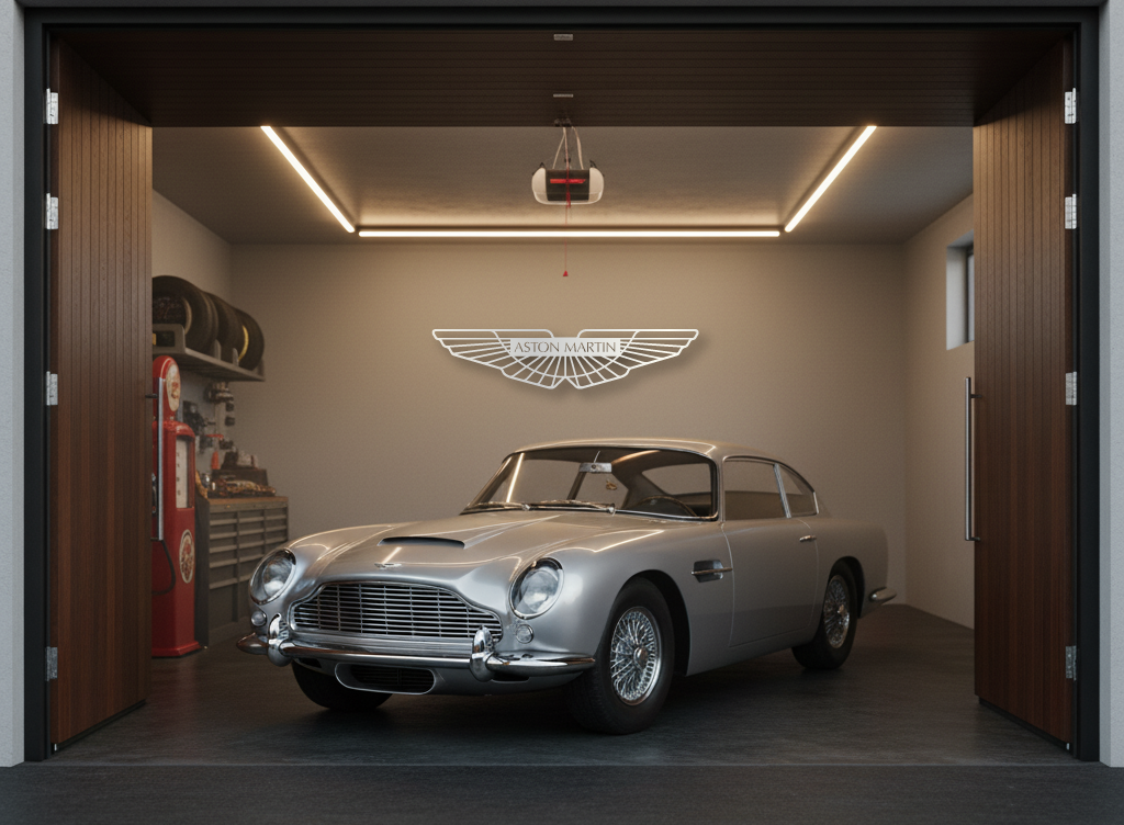 ASTON MARTIN Metal Stainless Steel Sign Wall Art