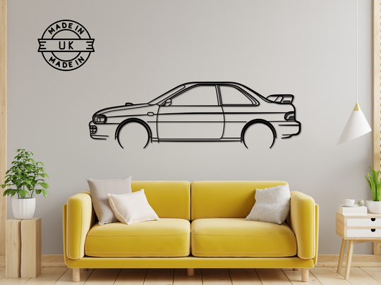 Impreza Turbo 1994-2004, Silhouette Metal Wall Art
