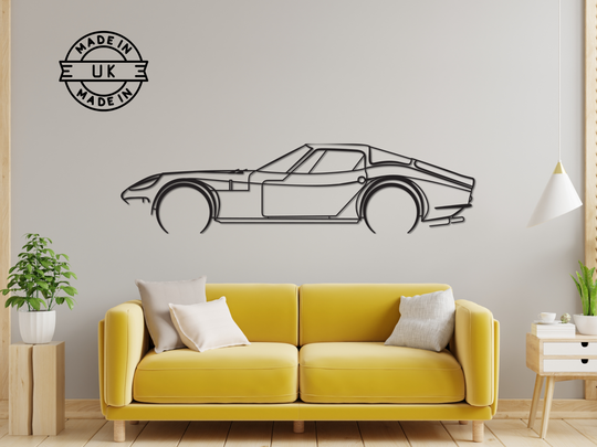Marcos 1800 GT, Detailed Silhouette Metal Wall Art