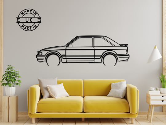Escort XR3i, Detailed Silhouette Metal Wall Art