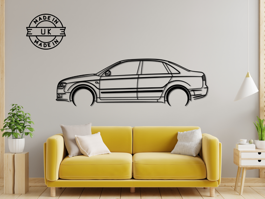 A4 B7 Modified, Detailed Silhouette Metal Wall Art