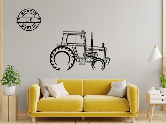 Massey Ferguson 565, Detailed Silhouette Metal Wall Art