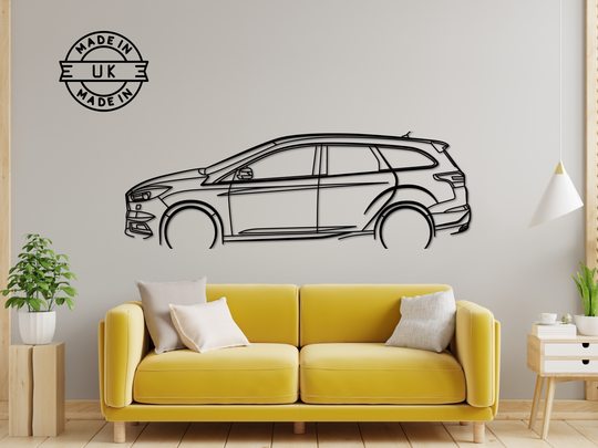 Focus ST Estate MK3.5, Detailed Silhouette Metal Wall Art