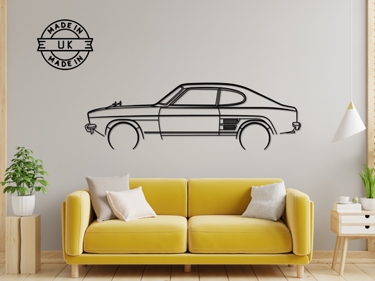 Capri Mk1, Detailed Silhouette Metal Wall Art