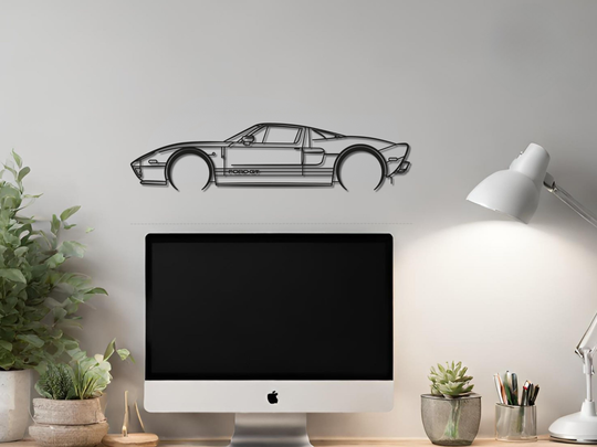 Gt40, Detailed Silhouette Metal Wall Art