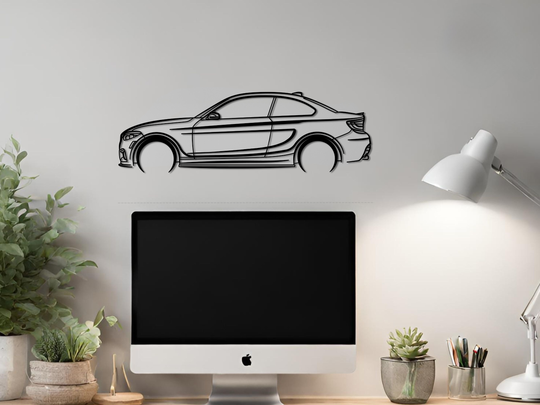 M240i F22, Detailed Silhouette Metal Wall Art