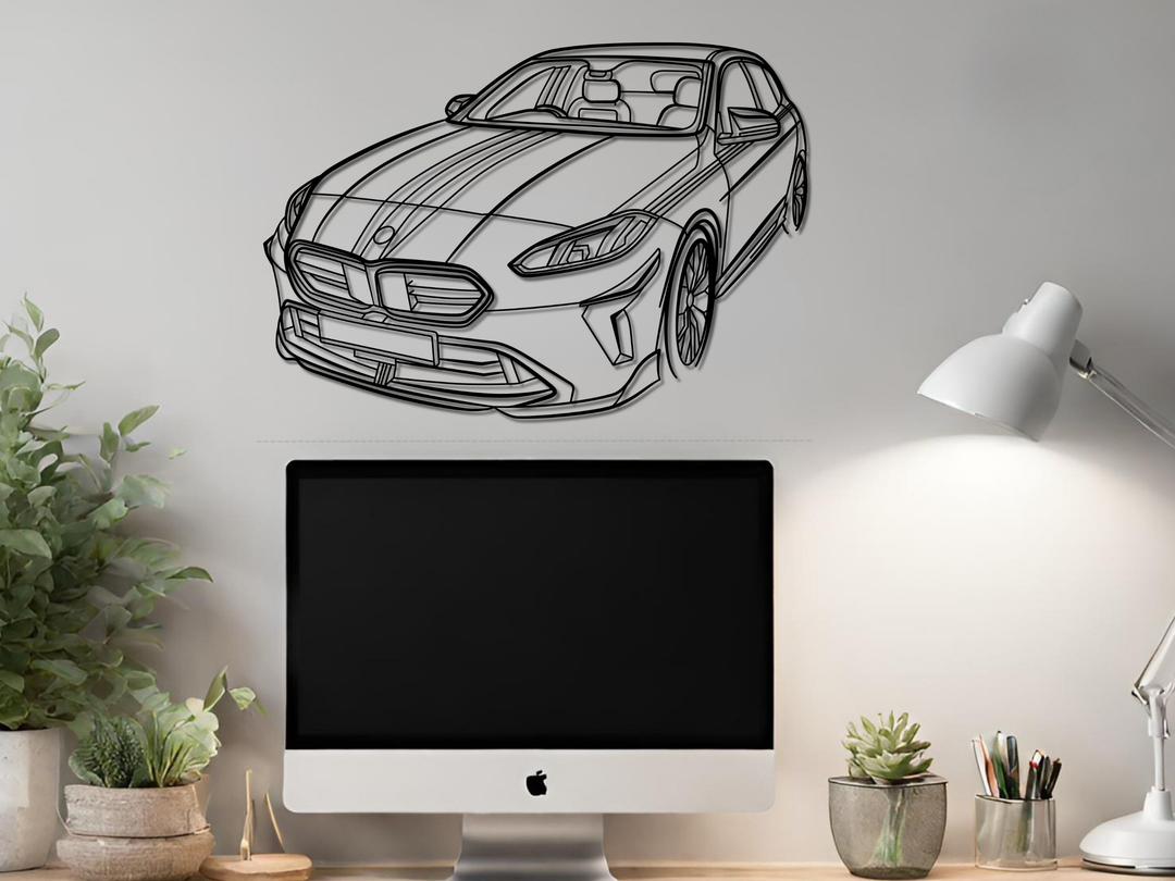 135 xdrive 2026 Front Angle, Silhouette Metal Wall Art