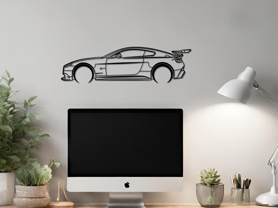 Vantage GT8, Detailed Silhouette Metal Wall Art