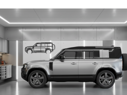 Defender 110 2022-2025 L663, Detailed Silhouette Metal Wall Art