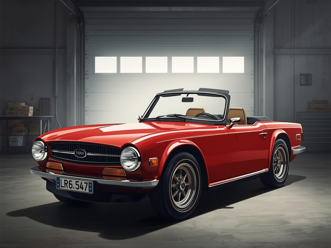 TR6, Detailed Silhouette Metal Wall Art