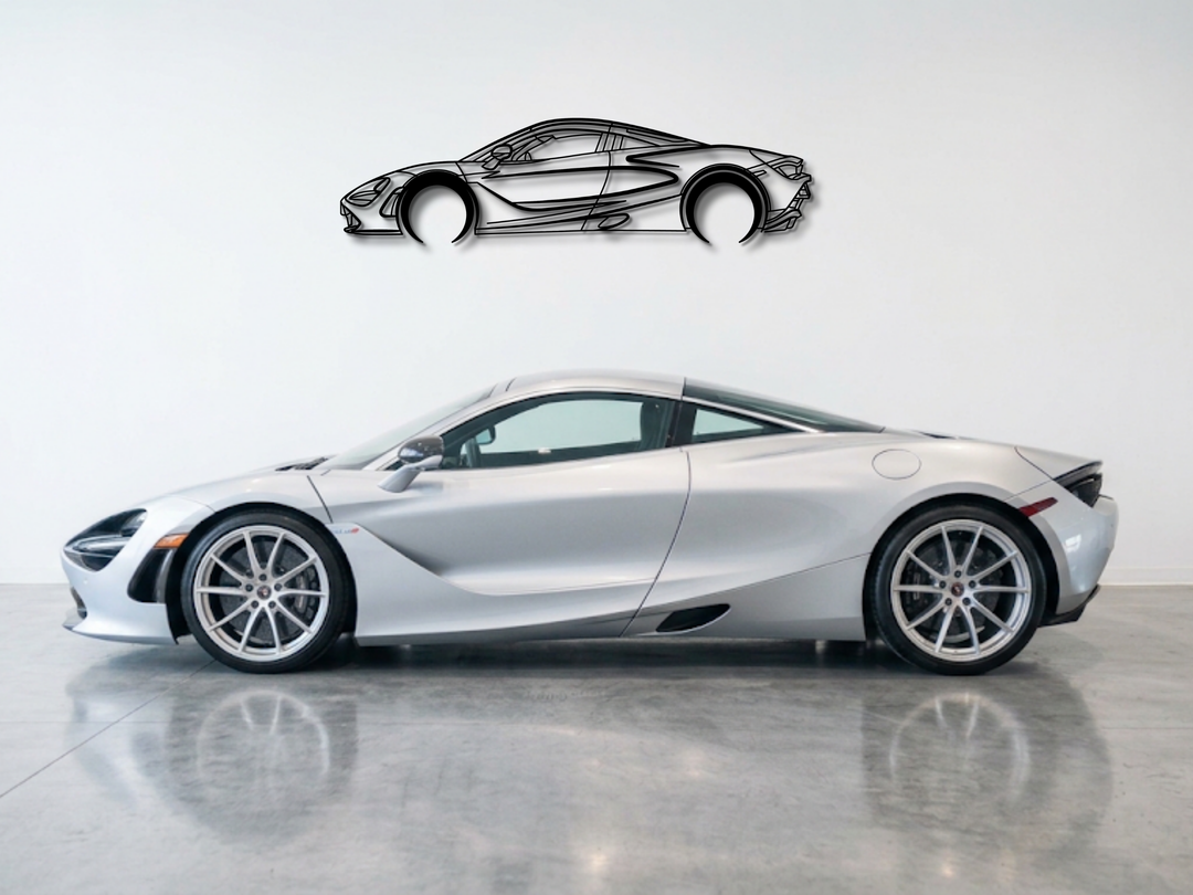 720S, Detailed Silhouette Metal Wall Art