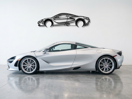 720S, Detailed Silhouette Metal Wall Art