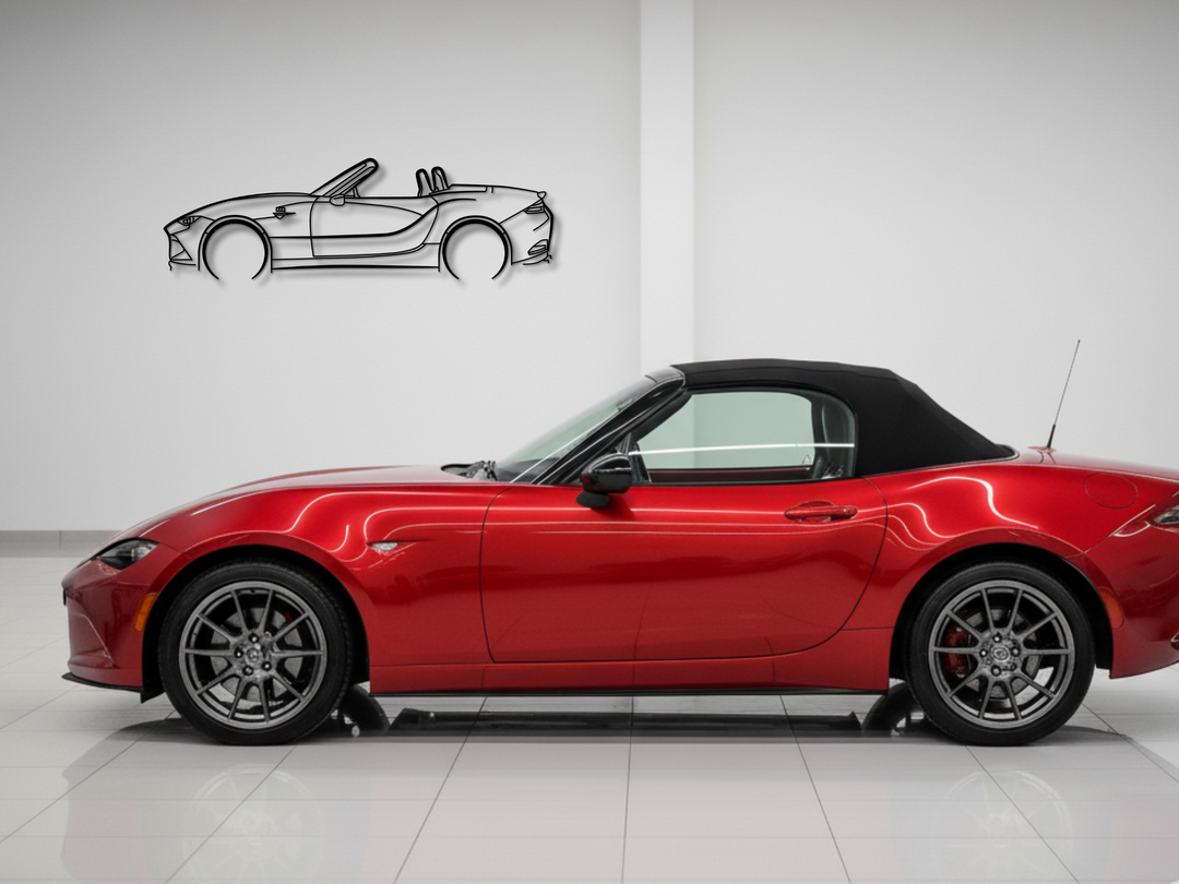 MX5- ND (2015 -2024), Detailed Silhouette Metal Wall Art