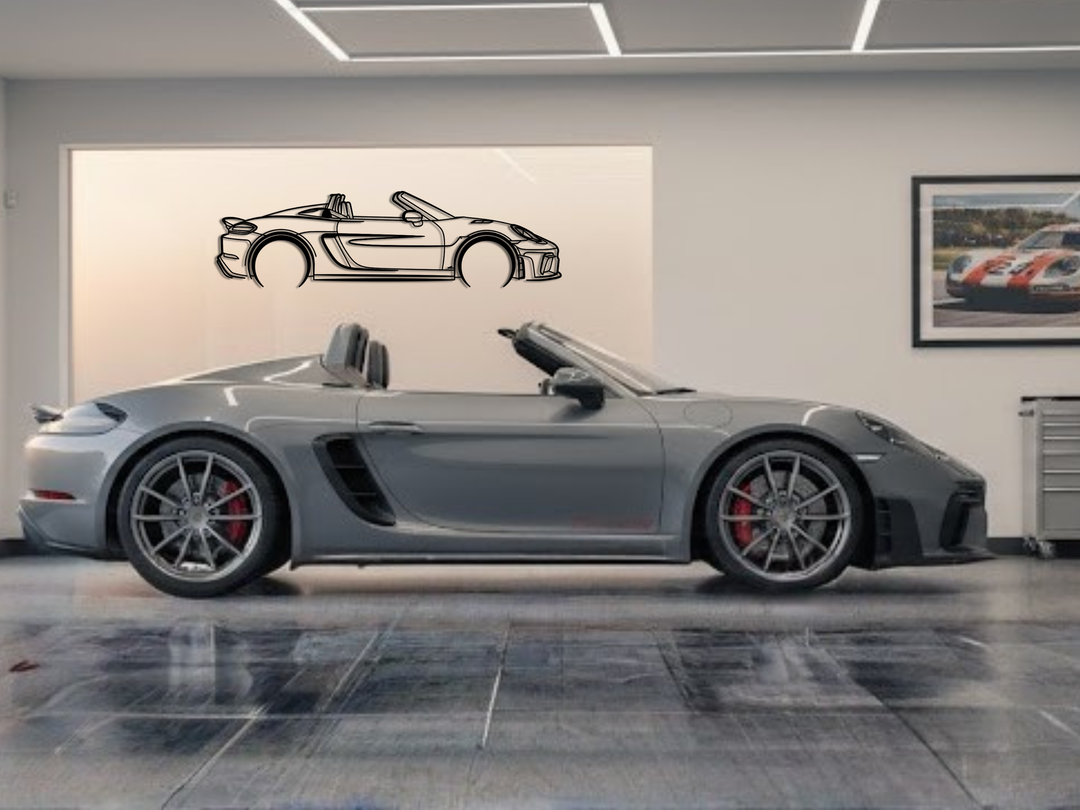 718 Spyder RS, Detailed Silhouette Metal Wall Art