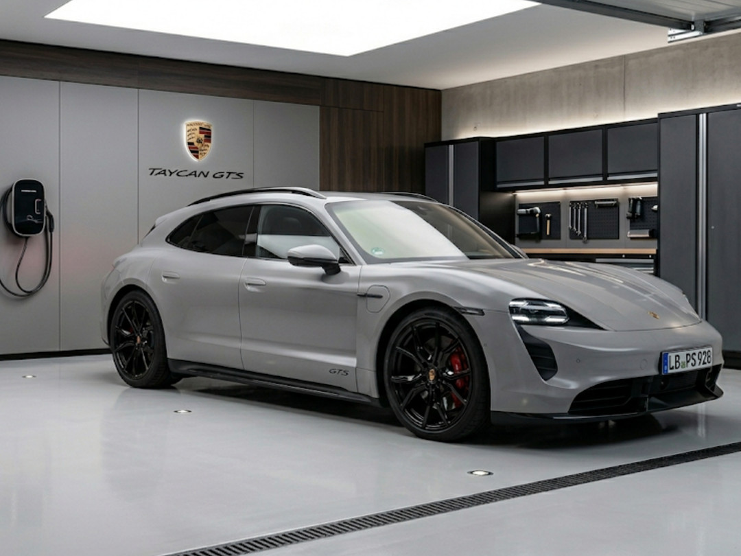 Taycan GTS Sport Turismo, Detailed Silhouette Metal Wall Art