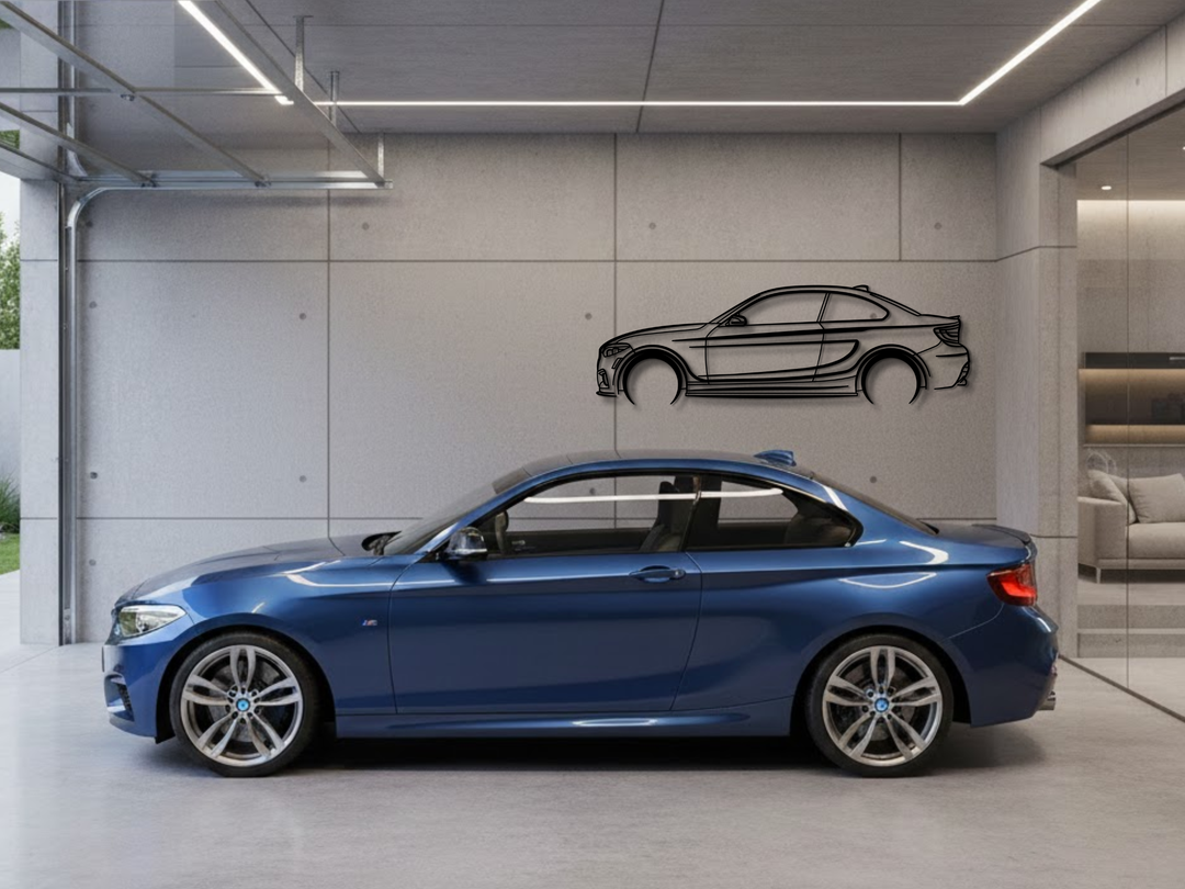 M240i F22, Detailed Silhouette Metal Wall Art