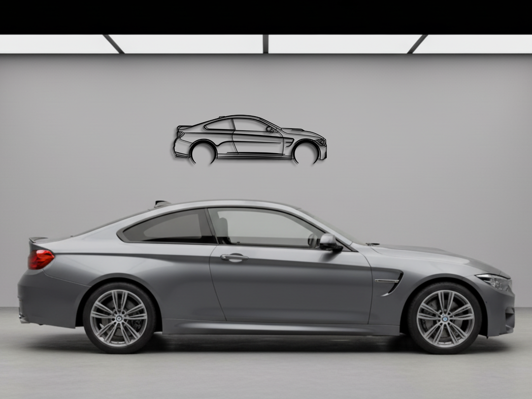 F82 M4, Detailed Silhouette Metal Wall Art